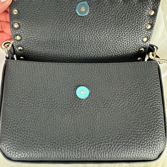 Valentino Black ROCKSTUD GRAINY CALFSKIN POUCH Crossbody - Picture 10 of 12